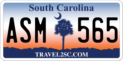 SC license plate ASM565