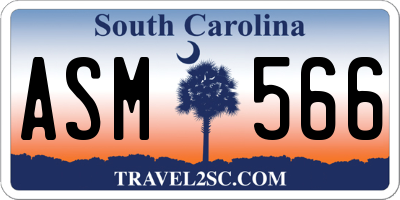SC license plate ASM566