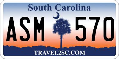 SC license plate ASM570