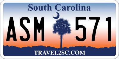 SC license plate ASM571