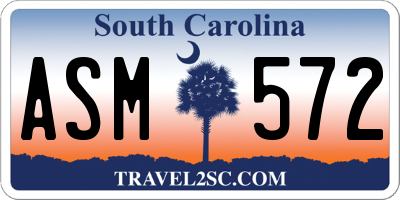 SC license plate ASM572