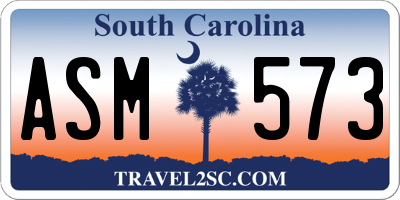 SC license plate ASM573