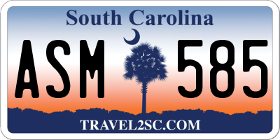 SC license plate ASM585
