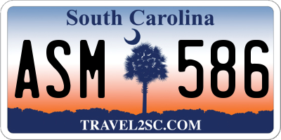 SC license plate ASM586
