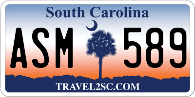 SC license plate ASM589