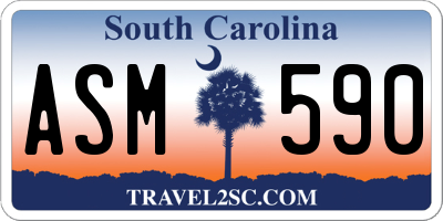 SC license plate ASM590