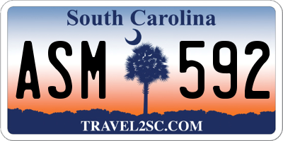 SC license plate ASM592