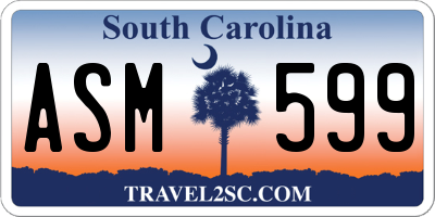 SC license plate ASM599