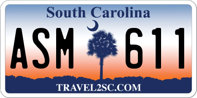SC license plate ASM611