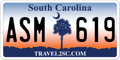 SC license plate ASM619