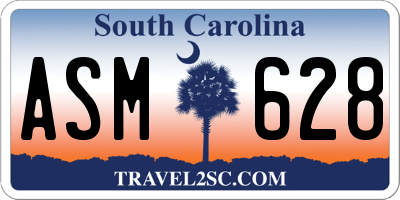 SC license plate ASM628