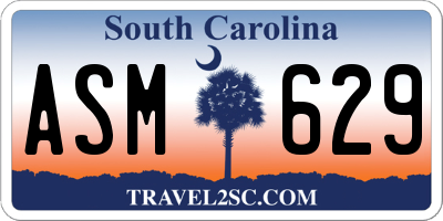 SC license plate ASM629