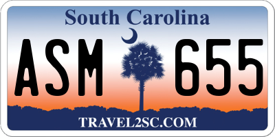 SC license plate ASM655
