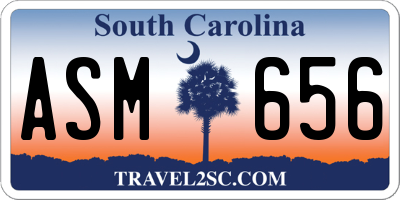 SC license plate ASM656