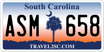 SC license plate ASM658
