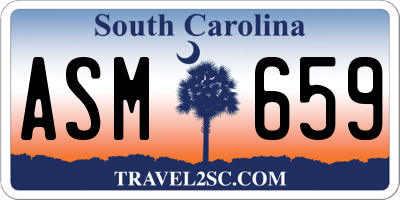 SC license plate ASM659