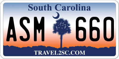 SC license plate ASM660
