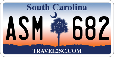 SC license plate ASM682