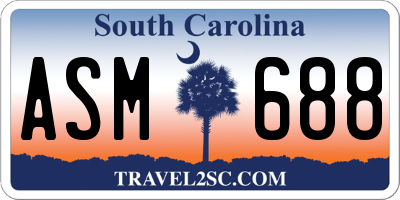 SC license plate ASM688