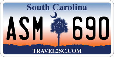 SC license plate ASM690