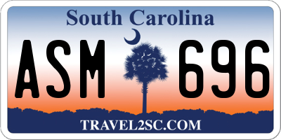 SC license plate ASM696