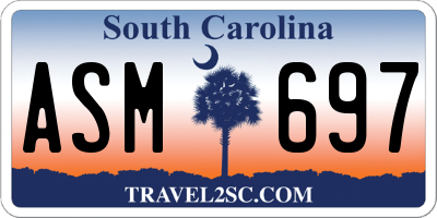 SC license plate ASM697