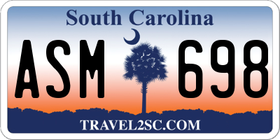 SC license plate ASM698