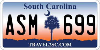 SC license plate ASM699