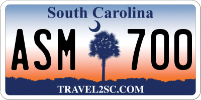 SC license plate ASM700