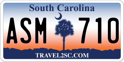 SC license plate ASM710