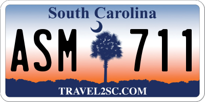 SC license plate ASM711