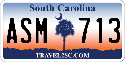 SC license plate ASM713