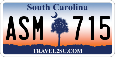 SC license plate ASM715