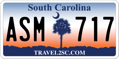 SC license plate ASM717
