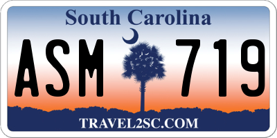 SC license plate ASM719