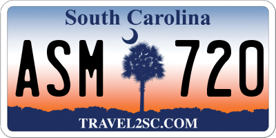 SC license plate ASM720