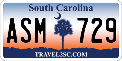 SC license plate ASM729
