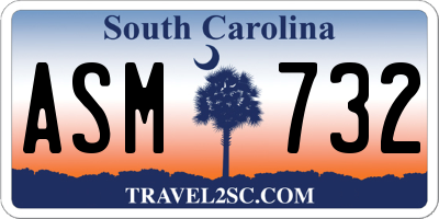 SC license plate ASM732