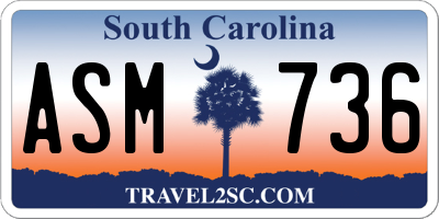 SC license plate ASM736