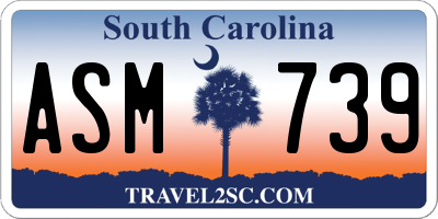 SC license plate ASM739