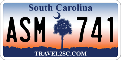 SC license plate ASM741