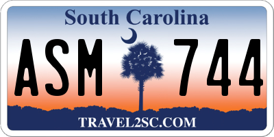 SC license plate ASM744