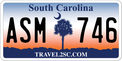 SC license plate ASM746