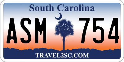 SC license plate ASM754