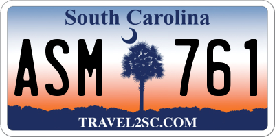 SC license plate ASM761