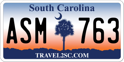 SC license plate ASM763