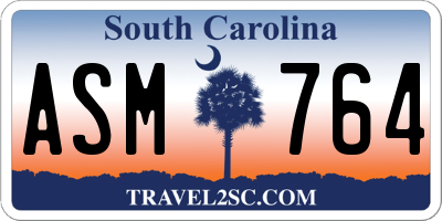 SC license plate ASM764