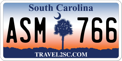 SC license plate ASM766