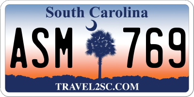 SC license plate ASM769