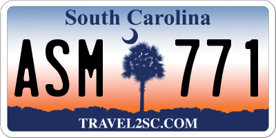 SC license plate ASM771